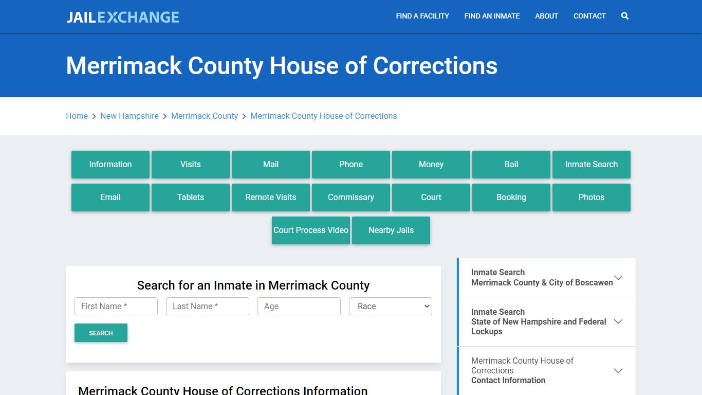 Merrimack County House of Corrections - Jail Exchange